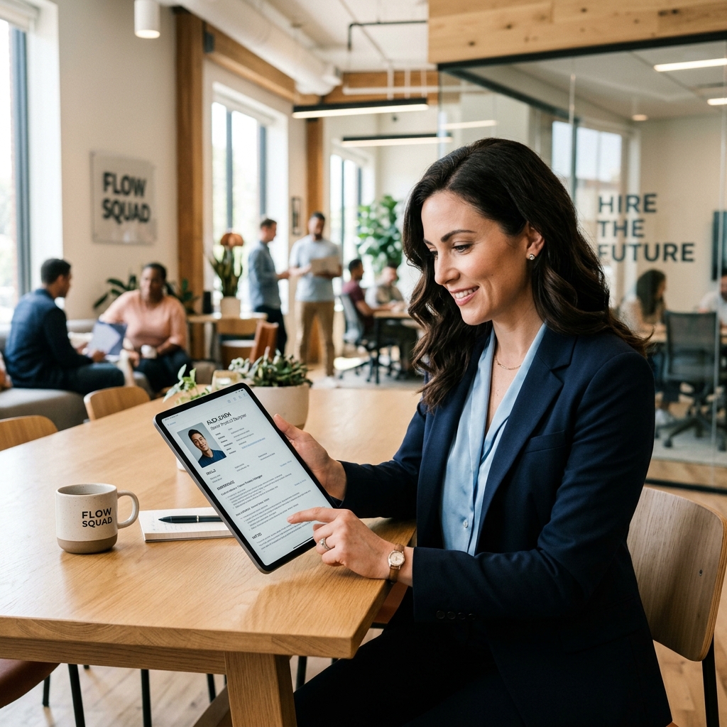 Hiring manager reviewing candidates
